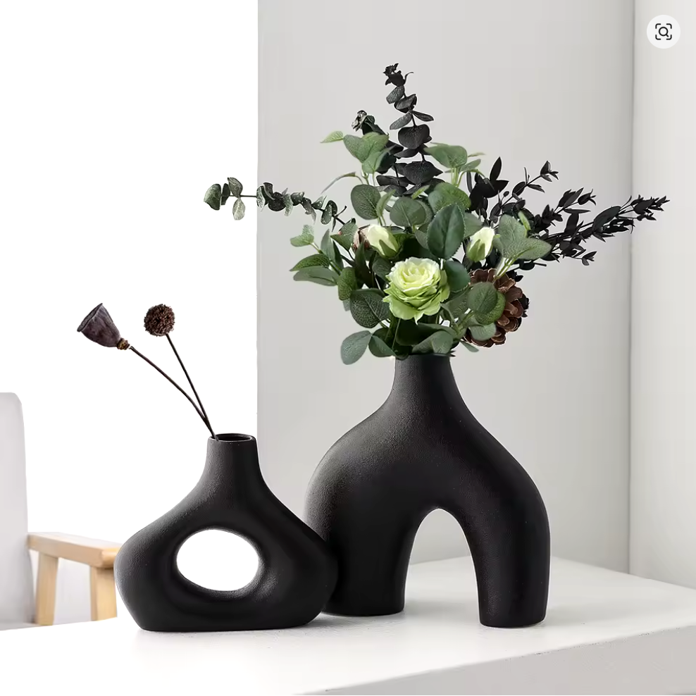 Nordic Ceramic Arch Vases (Set of 2) Modern Home Decor