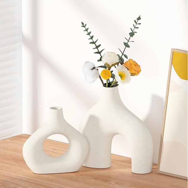 Nordic Ceramic Arch Vases (Set of 2) Modern Home Decor