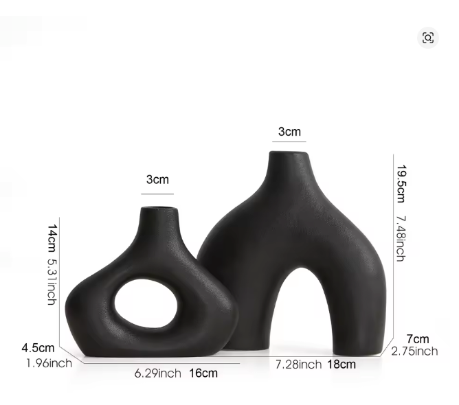 Nordic Ceramic Arch Vases (Set of 2) Modern Home Decor