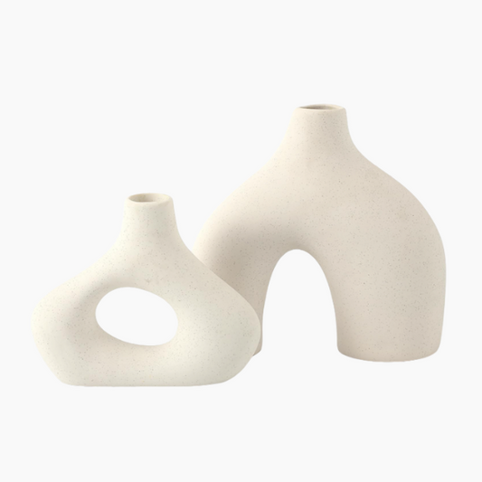 Nordic Ceramic Arch Vases (Set of 2) Modern Home Decor